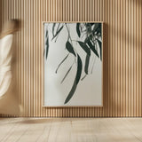 Simple Eucalyptus III by Deborah Revell. shown as over sized large wall art. Available as an archival giclee rolled canvas, fine art paper, or poster print. SKU 102716h.