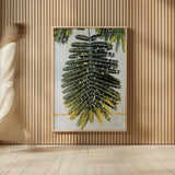 Single Palm by Deborah Revell. shown as over sized large wall art. Available as an archival giclee rolled canvas, fine art paper, or poster print. SKU 91856h.