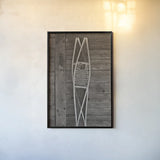 Snow Rackets by Deborah Revell. shown as a paper print in a black flame. Available as a archival giclee rolled canvas, fine art paper, or poster print. SKU 96614h.