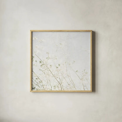 Soft Wild Grass by Deborah Revell. Shown in a natural wood glass frame for a timeless modern aesthetic. Available as an archival giclee rolled canvas, fine art paper, or poster print. SKU 98513a.