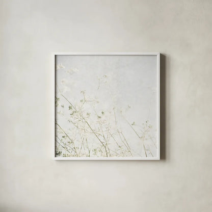 Soft Wild Grass by Deborah Revell. Shown in a crisp white glass frame for a clean and minimalist style. Available as an archival giclee rolled canvas, fine art paper, or poster print. SKU 98513a.