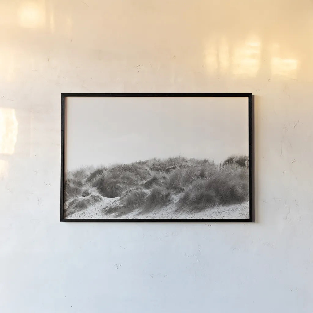 Soluna Dunes II by Deborah Revell. shown as a paper print in a black flame. Available as a archival giclee rolled canvas, fine art paper, or poster print. SKU 102768i.