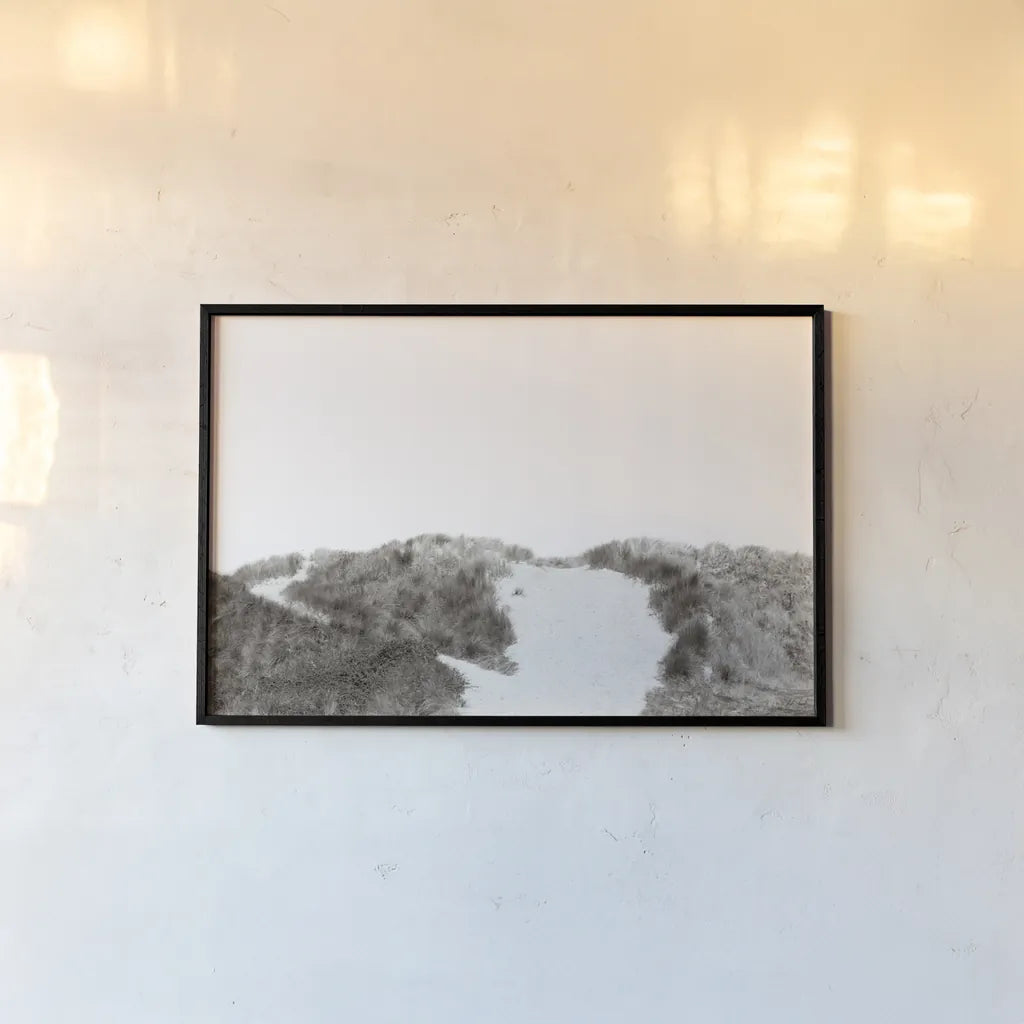 Soluna Dunes III by Deborah Revell. shown as a paper print in a black flame. Available as a archival giclee rolled canvas, fine art paper, or poster print. SKU 102769i.