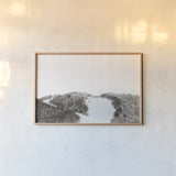 Soluna Dunes III by Deborah Revell. shown as a paper print in a natural frame. Available as a archival giclee rolled canvas, fine art paper, or poster print. SKU 102769i.