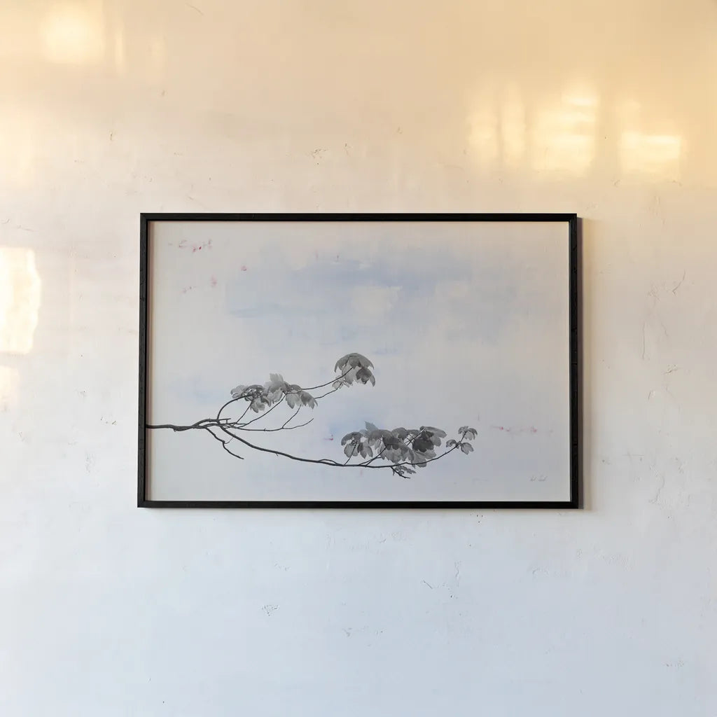 Spring Leaves by Deborah Revell. shown as a paper print in a black flame. Available as a archival giclee rolled canvas, fine art paper, or poster print. SKU 91876i.