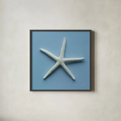 Starfish III by Deborah Revell. Shown in a sleek black glass frame for a contemporary gallery look. Available as an archival giclee rolled canvas, fine art paper, or poster print. SKU 96630a.