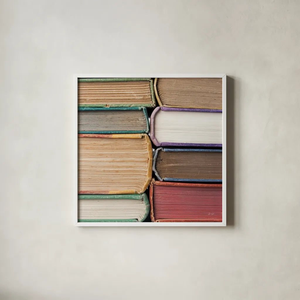 Sunday Afternoon by Deborah Revell. Shown in a crisp white glass frame for a clean and minimalist style. Available as an archival giclee rolled canvas, fine art paper, or poster print. SKU 96922a.