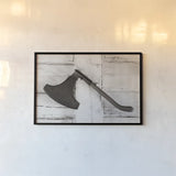 The Axe by Deborah Revell. shown as a paper print in a black flame. Available as a archival giclee rolled canvas, fine art paper, or poster print. SKU 96608i.