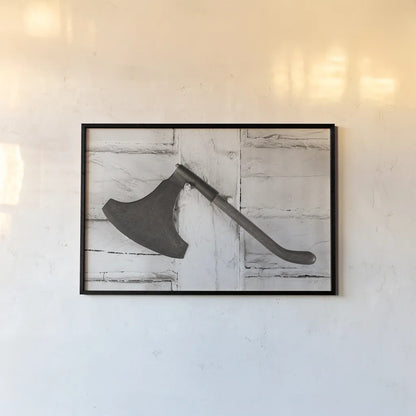 The Axe by Deborah Revell. shown as a paper print in a black flame. Available as a archival giclee rolled canvas, fine art paper, or poster print. SKU 96608i.