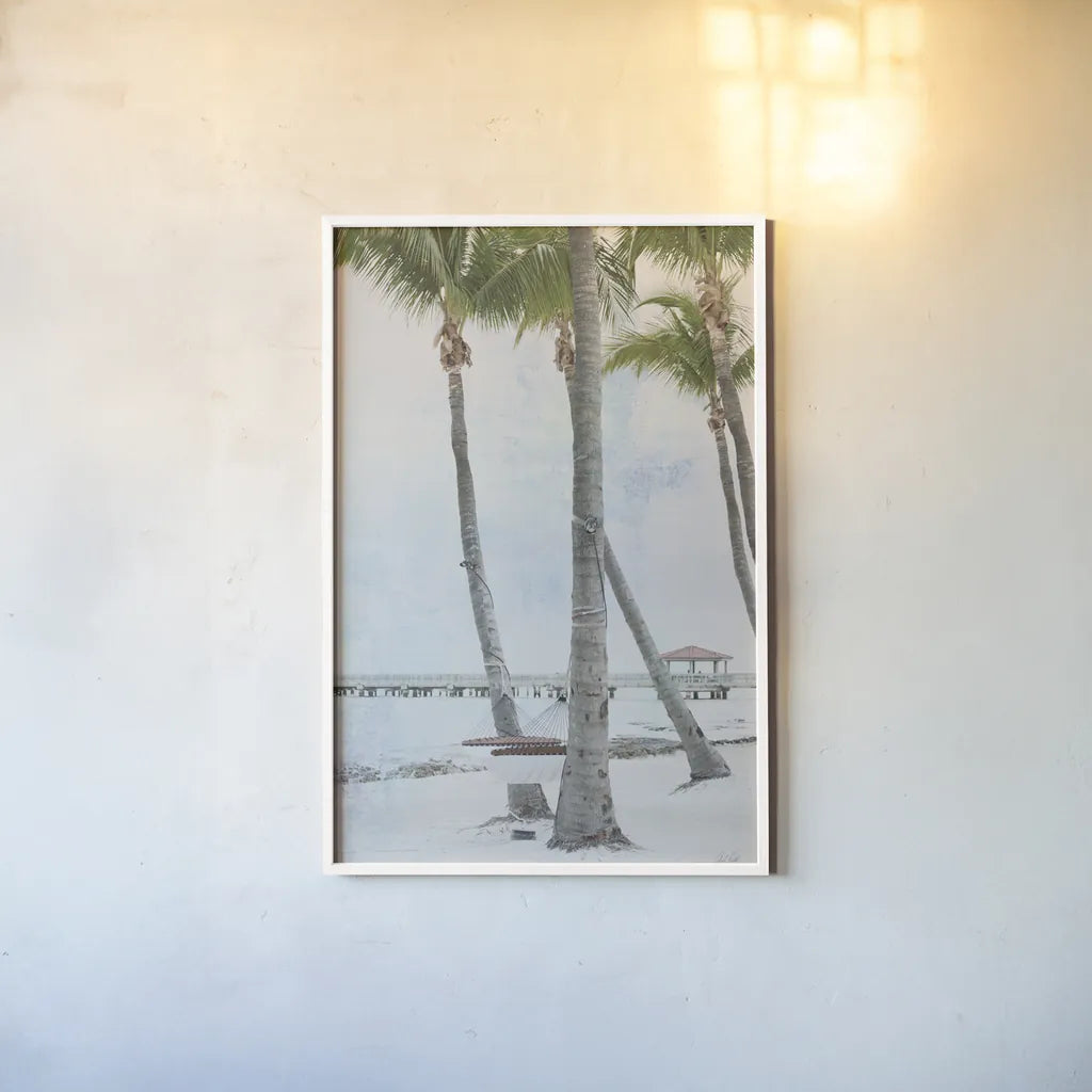 The Beach II by Deborah Revell. shown as a paper print in a white frame. Available as a archival giclee rolled canvas, fine art paper, or poster print. SKU 91854h.