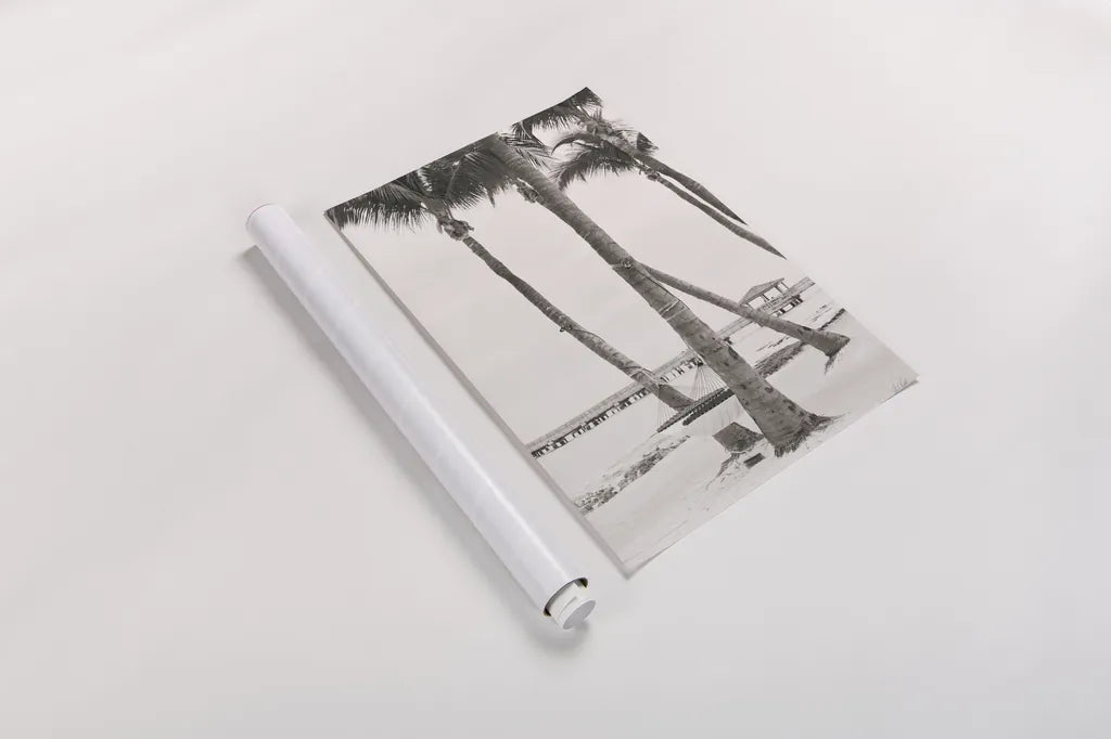 The Beach II Sepia by Deborah Revell. shown as a rolled paper print. Available as archival giclee rolled canvas, fine art paper, or poster print. SKU 95314h.