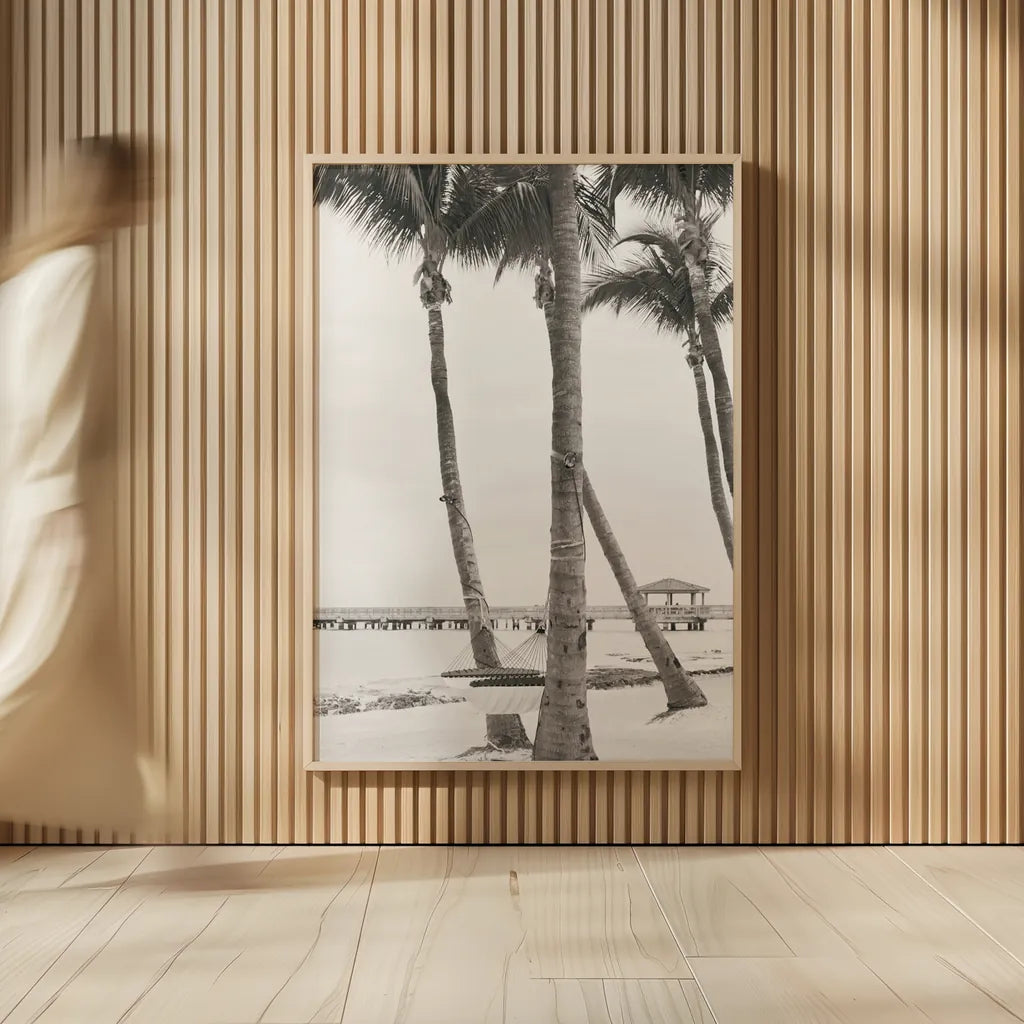 The Beach II Sepia by Deborah Revell. shown as over sized large wall art. Available as an archival giclee rolled canvas, fine art paper, or poster print. SKU 95314h.