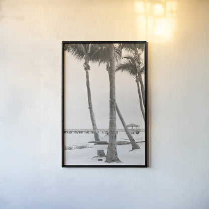 The Beach II Sepia by Deborah Revell. shown as a paper print in a black flame. Available as a archival giclee rolled canvas, fine art paper, or poster print. SKU 95314h.