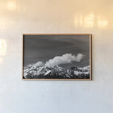 The Dolomites I by Deborah Revell. shown as a paper print in a natural frame. Available as a archival giclee rolled canvas, fine art paper, or poster print. SKU 92048i.