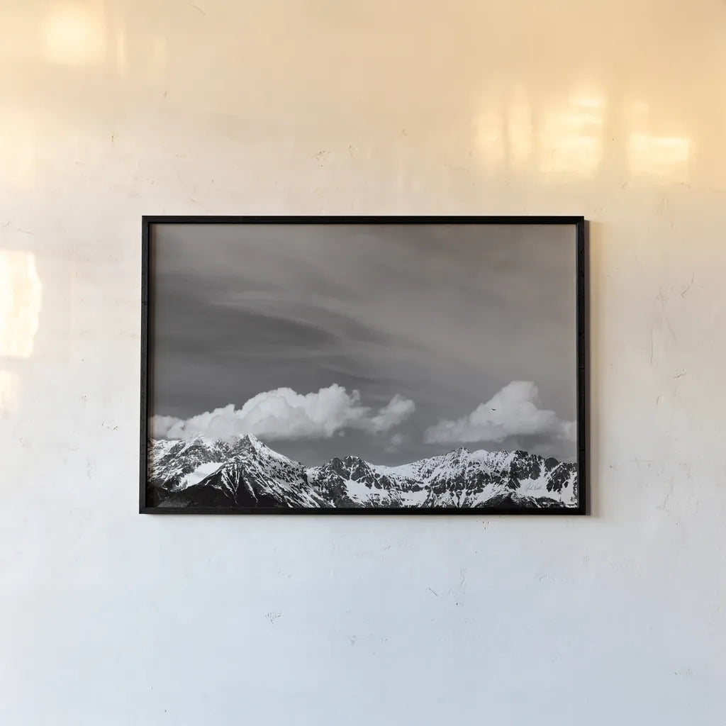 The Dolomites II by Deborah Revell. shown as a paper print in a black flame. Available as a archival giclee rolled canvas, fine art paper, or poster print. SKU 92049i.