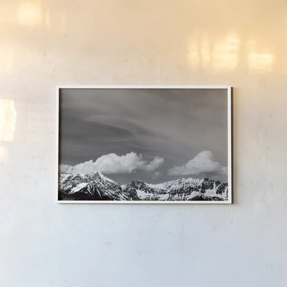 The Dolomites II by Deborah Revell. shown as a paper print in a white frame. Available as a archival giclee rolled canvas, fine art paper, or poster print. SKU 92049i.