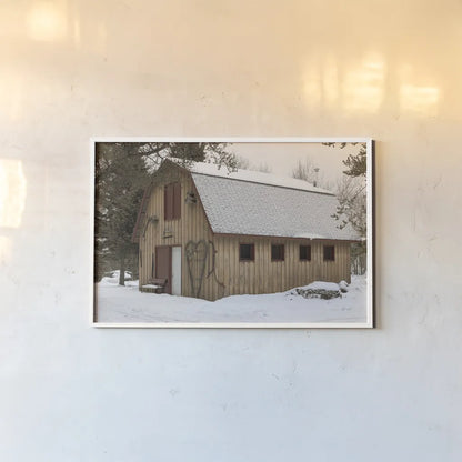 The Hunting Lodge I by Deborah Revell. shown as a paper print in a white frame. Available as a archival giclee rolled canvas, fine art paper, or poster print. SKU 96609i.