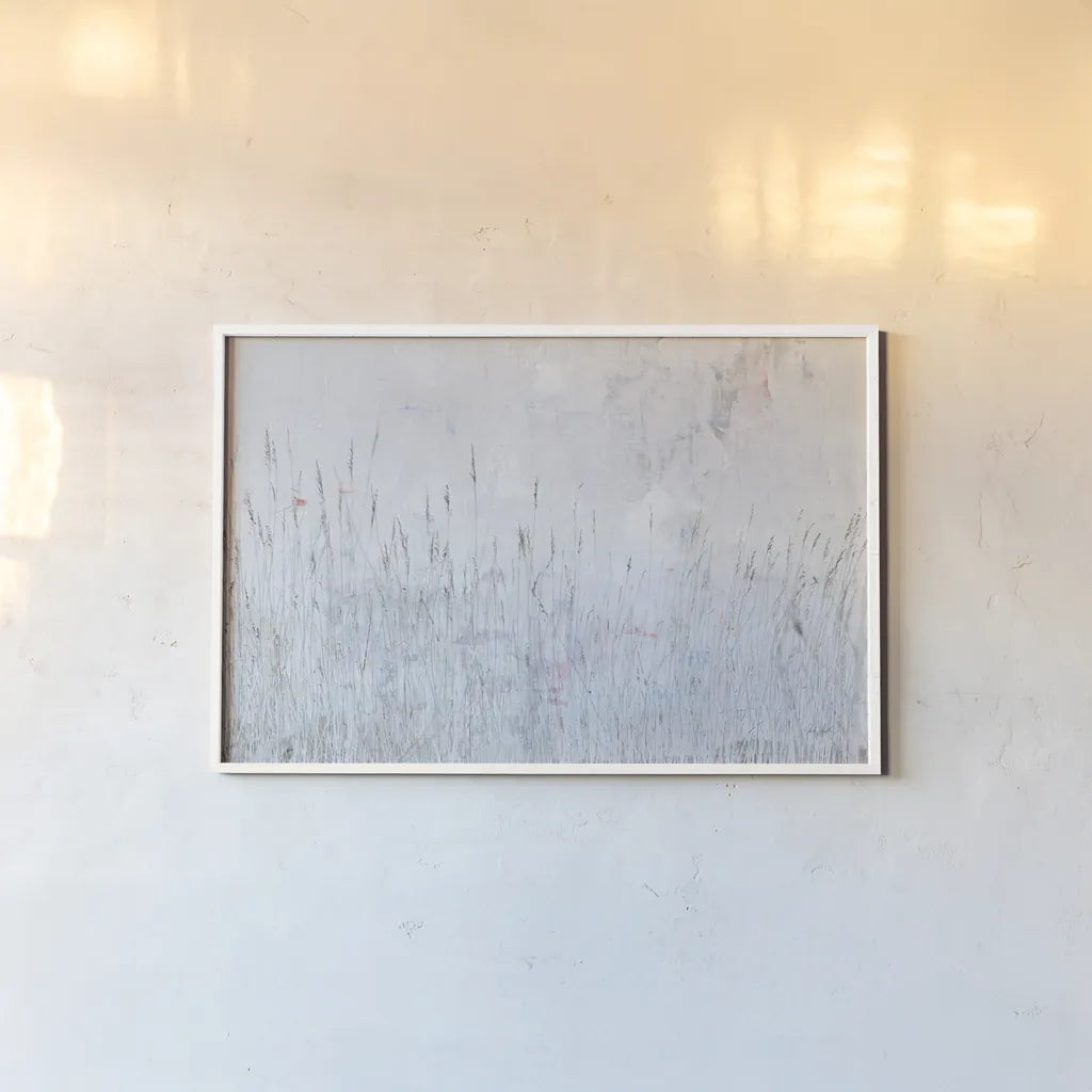 The Meadow by Deborah Revell. shown as a paper print in a white frame. Available as a archival giclee rolled canvas, fine art paper, or poster print. SKU 93441i.