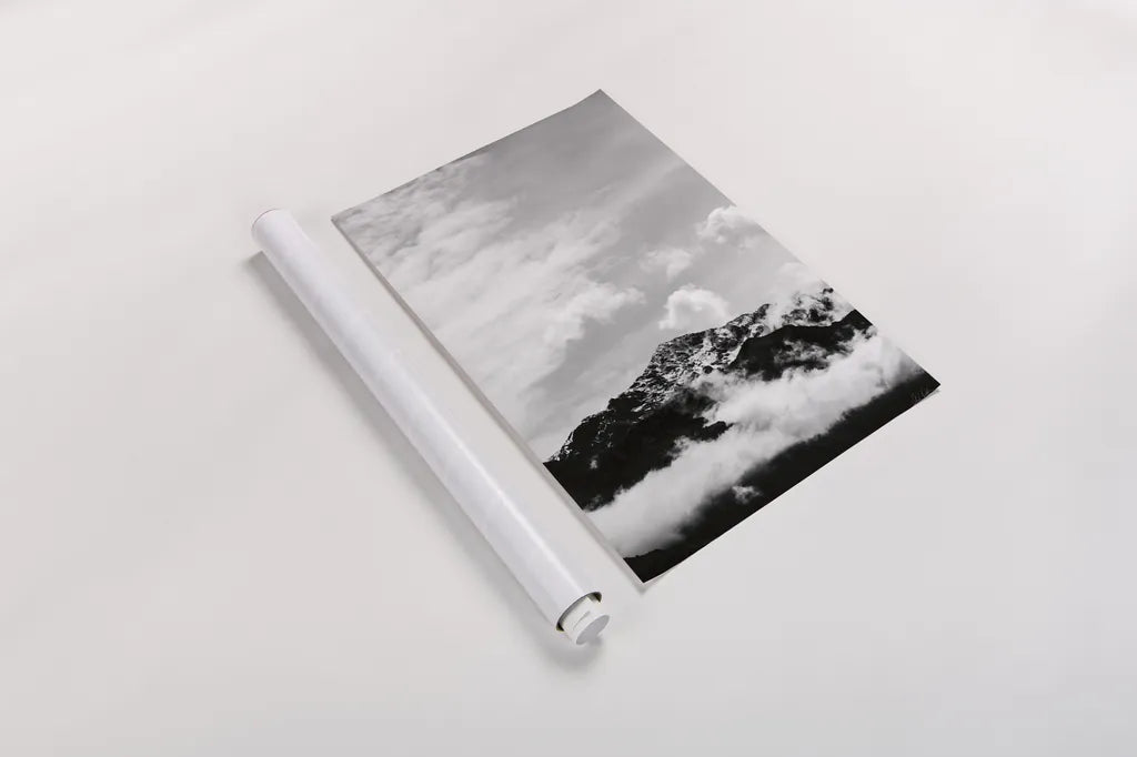 The Mountain Top by Deborah Revell. shown as a rolled paper print. Available as archival giclee rolled canvas, fine art paper, or poster print. SKU 92029h.