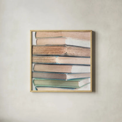 The Promise of Mystery by Deborah Revell. Shown in a natural wood glass frame for a timeless modern aesthetic. Available as an archival giclee rolled canvas, fine art paper, or poster print. SKU 96923a.