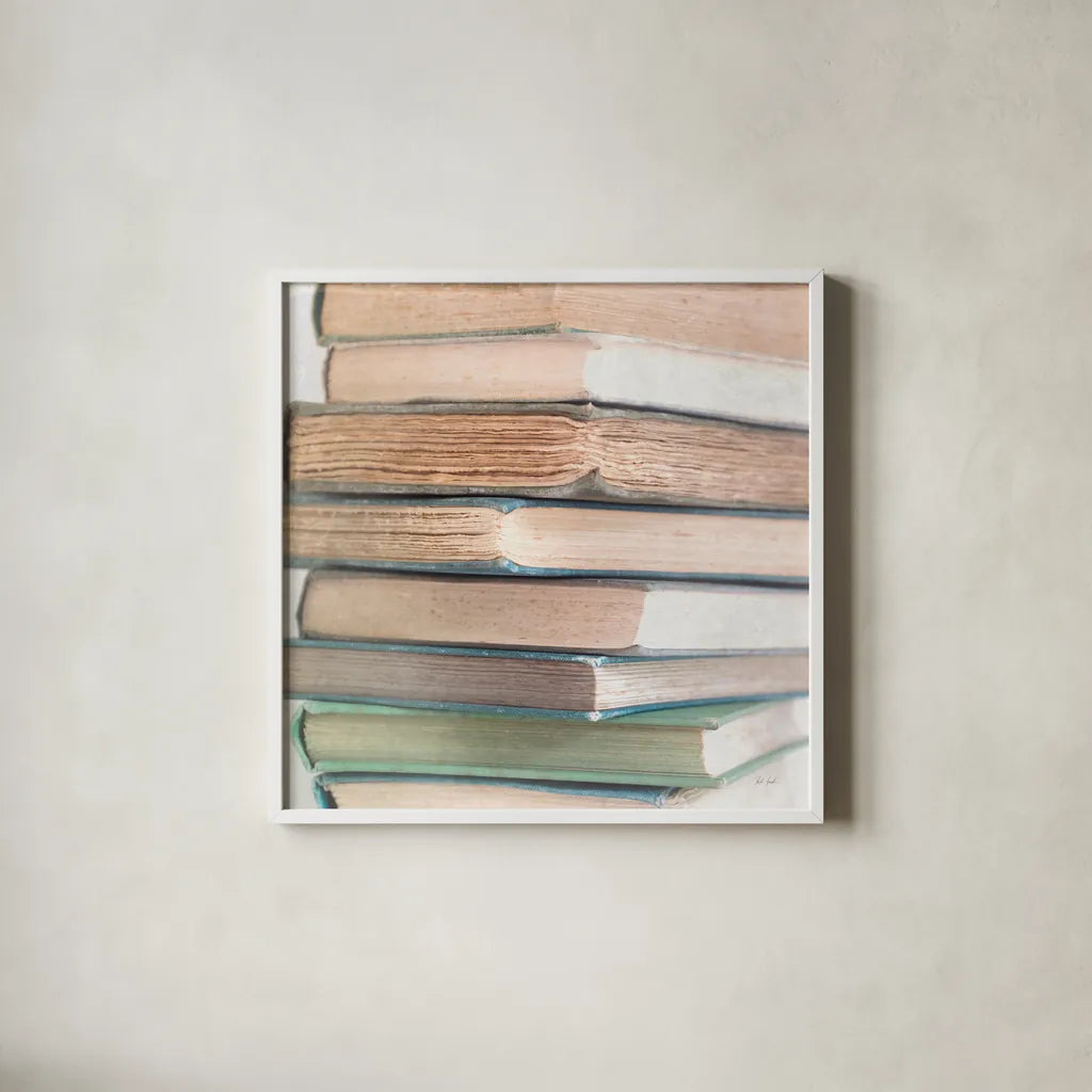 The Promise of Mystery by Deborah Revell. Shown in a crisp white glass frame for a clean and minimalist style. Available as an archival giclee rolled canvas, fine art paper, or poster print. SKU 96923a.