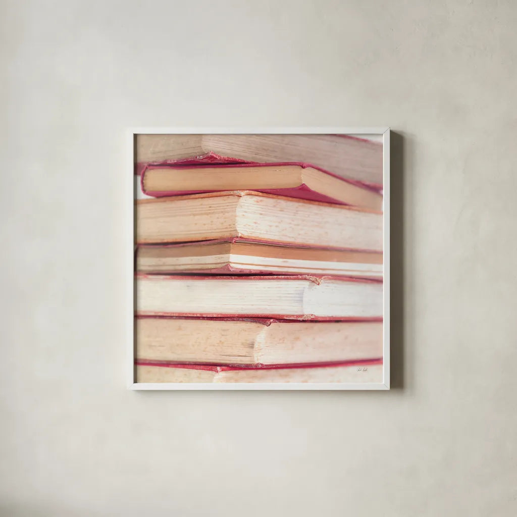 The Promise of Romance by Deborah Revell. Shown in a crisp white glass frame for a clean and minimalist style. Available as an archival giclee rolled canvas, fine art paper, or poster print. SKU 96924a.