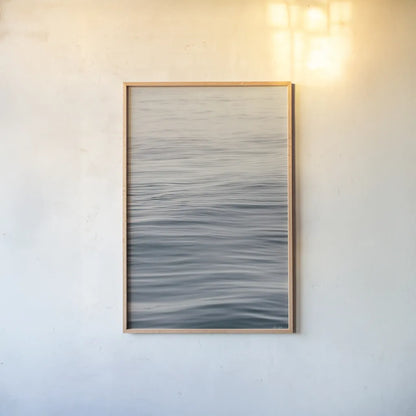 The Silent Sea II by Deborah Revell. shown as a paper print in a natural frame. Available as a archival giclee rolled canvas, fine art paper, or poster print. SKU 100988h.