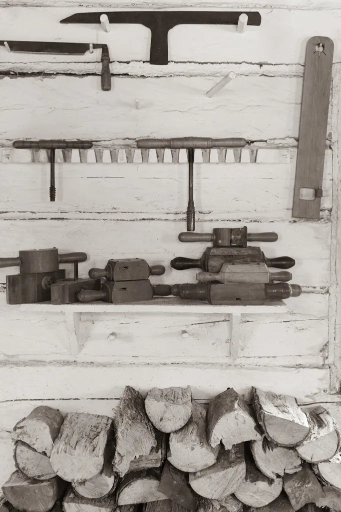 The Workshop II by Deborah Revell. SKU 96613h. Archival Giclee Fine art print for wall decor.