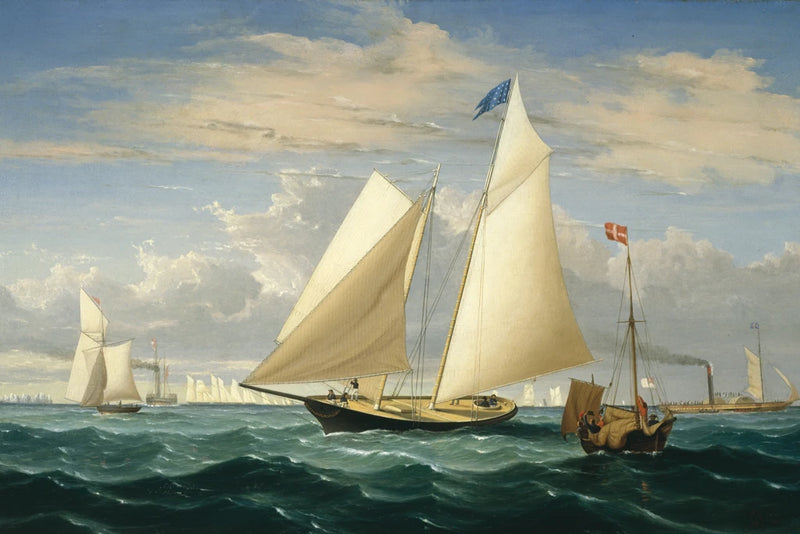 The Yacht America Winning the International Race, 1851 by Deborah Revell