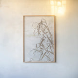 Trace of a Meadow by Deborah Revell. shown as a paper print in a natural frame. Available as a archival giclee rolled canvas, fine art paper, or poster print. SKU 100062h.