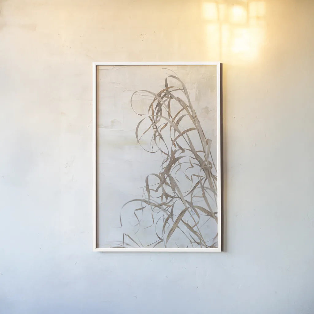 Trace of a Meadow by Deborah Revell. shown as a paper print in a white frame. Available as a archival giclee rolled canvas, fine art paper, or poster print. SKU 100062h.