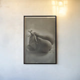 Trois Poires I by Deborah Revell. shown as a paper print in a black flame. Available as a archival giclee rolled canvas, fine art paper, or poster print. SKU 104250h.