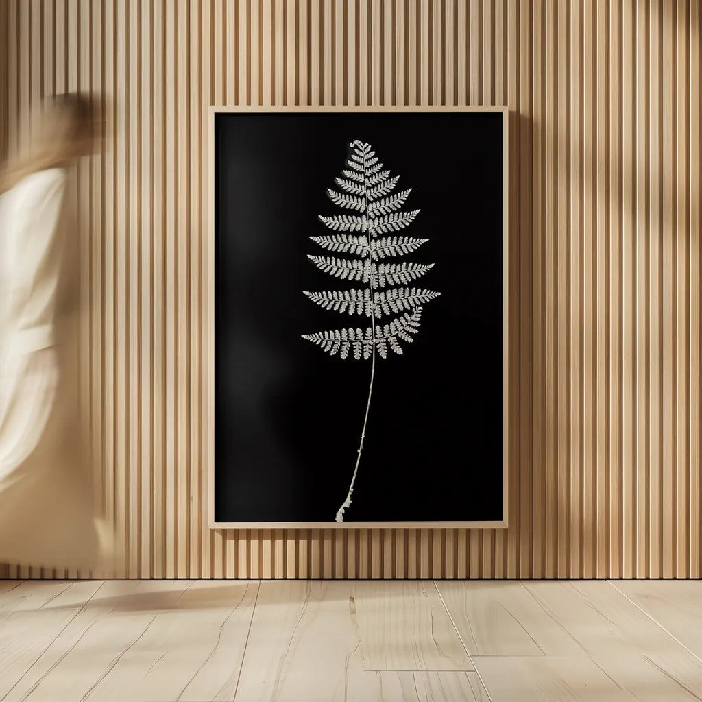 Vermont Fern by Deborah Revell. shown as over sized large wall art. Available as an archival giclee rolled canvas, fine art paper, or poster print. SKU 92204h.