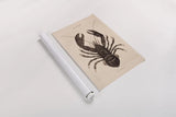Vintage Lobster by Deborah Revell. shown as a rolled paper print. Available as archival giclee rolled canvas, fine art paper, or poster print. SKU 95172h.