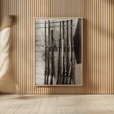 Vintage Rifles by Deborah Revell. shown as over sized large wall art. Available as an archival giclee rolled canvas, fine art paper, or poster print. SKU 96606h.