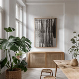 Vintage Rifles by Deborah Revell. shown as a print in a natural wood frame in a dining room. Available as a archival giclee rolled canvas, fine art paper, or poster print. SKU 96606h.