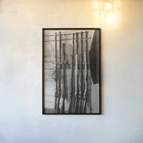 Vintage Rifles by Deborah Revell. shown as a paper print in a black flame. Available as a archival giclee rolled canvas, fine art paper, or poster print. SKU 96606h.