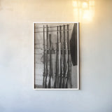 Vintage Rifles by Deborah Revell. shown as a paper print in a white frame. Available as a archival giclee rolled canvas, fine art paper, or poster print. SKU 96606h.