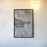 Volterra Wall by Deborah Revell. shown as a paper print in a black flame. Available as a archival giclee rolled canvas, fine art paper, or poster print. SKU 93400h.