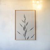 Wheat Grass II by Deborah Revell. shown as a paper print in a natural frame. Available as a archival giclee rolled canvas, fine art paper, or poster print. SKU 91141h.