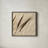 Whispering Rushes I by Deborah Revell. Shown in a sleek black glass frame for a contemporary gallery look. Available as an archival giclee rolled canvas, fine art paper, or poster print. SKU 104295a.