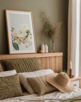 White Rose III by Deborah Revell. shown as a paper print in a natural frame. Available as a archival giclee rolled canvas, fine art paper, or poster print. SKU 92611h.