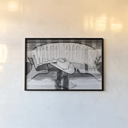 Wild Bills by Deborah Revell. shown as a paper print in a black flame. Available as a archival giclee rolled canvas, fine art paper, or poster print. SKU 94135i.