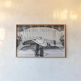 Wild Bills by Deborah Revell. shown as a paper print in a natural frame. Available as a archival giclee rolled canvas, fine art paper, or poster print. SKU 94135i.