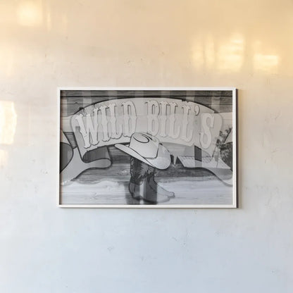 Wild Bills by Deborah Revell. shown as a paper print in a white frame. Available as a archival giclee rolled canvas, fine art paper, or poster print. SKU 94135i.