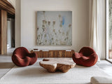 Wild Flowers I by Deborah Revell. Shown as extra-large giant wall art in a modern living room. Available as an archival giclee rolled canvas, fine art paper, or poster print. SKU 91252a.