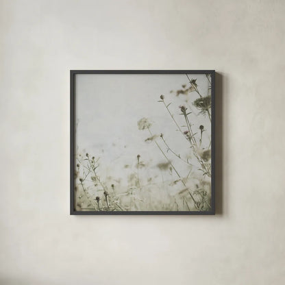 Wild Flowers II No Texture by Deborah Revell. Shown in a sleek black glass frame for a contemporary gallery look. Available as an archival giclee rolled canvas, fine art paper, or poster print. SKU 91917a.