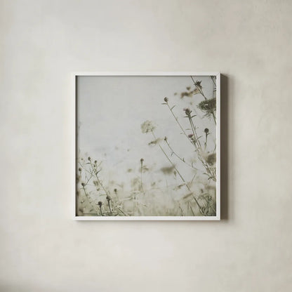 Wild Flowers II No Texture by Deborah Revell. Shown in a crisp white glass frame for a clean and minimalist style. Available as an archival giclee rolled canvas, fine art paper, or poster print. SKU 91917a.