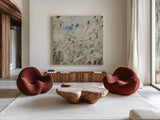 Wild Flowers III by Deborah Revell. Shown as extra-large giant wall art in a modern living room. Available as an archival giclee rolled canvas, fine art paper, or poster print. SKU 91254a.