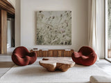 Wild Flowers III No Texture by Deborah Revell. Shown as extra-large giant wall art in a modern living room. Available as an archival giclee rolled canvas, fine art paper, or poster print. SKU 91918a.